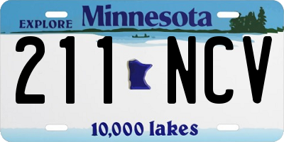 MN license plate 211NCV