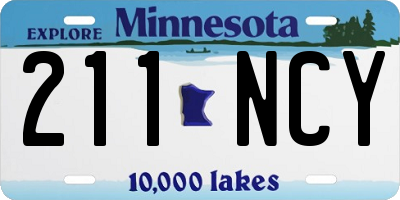 MN license plate 211NCY