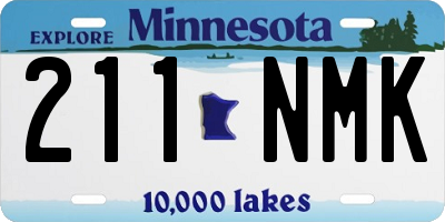 MN license plate 211NMK