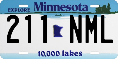 MN license plate 211NML