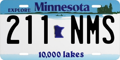 MN license plate 211NMS
