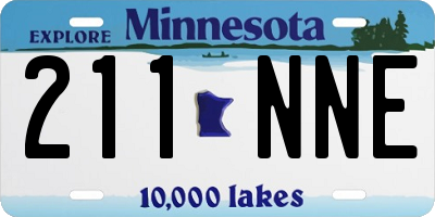 MN license plate 211NNE