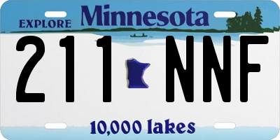 MN license plate 211NNF