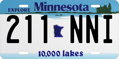 MN license plate 211NNI