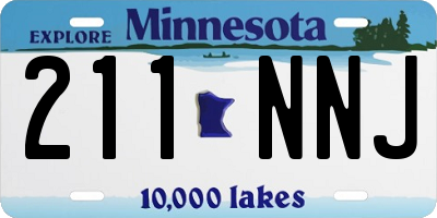 MN license plate 211NNJ