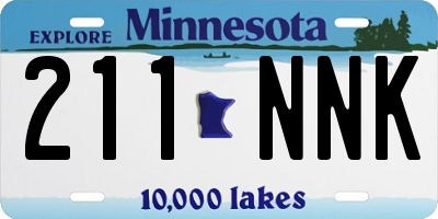 MN license plate 211NNK