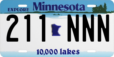 MN license plate 211NNN