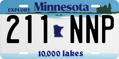 MN license plate 211NNP