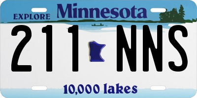 MN license plate 211NNS