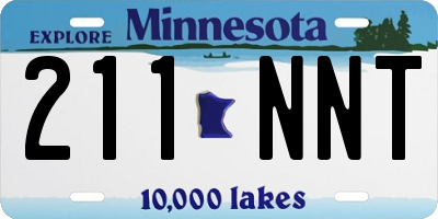 MN license plate 211NNT