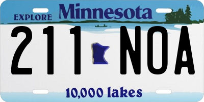 MN license plate 211NOA