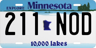MN license plate 211NOD