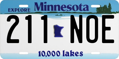 MN license plate 211NOE