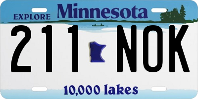 MN license plate 211NOK