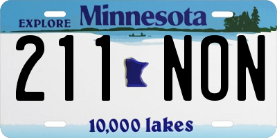 MN license plate 211NON