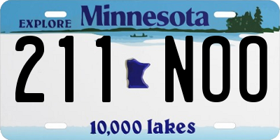 MN license plate 211NOO