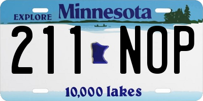 MN license plate 211NOP