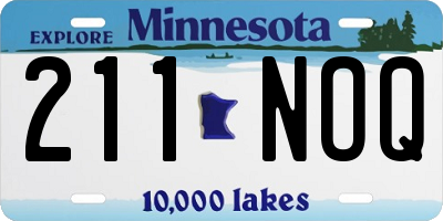 MN license plate 211NOQ
