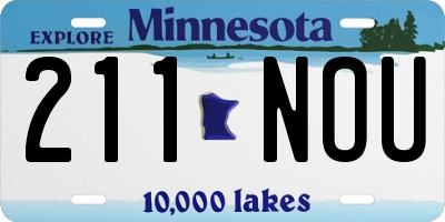 MN license plate 211NOU