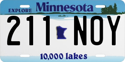 MN license plate 211NOY