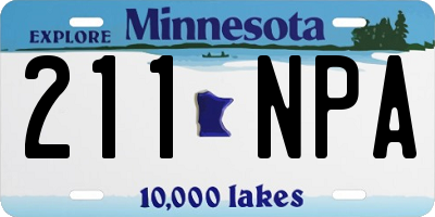 MN license plate 211NPA