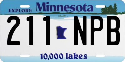 MN license plate 211NPB
