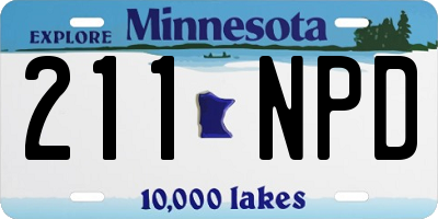 MN license plate 211NPD