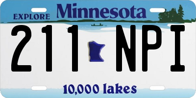 MN license plate 211NPI