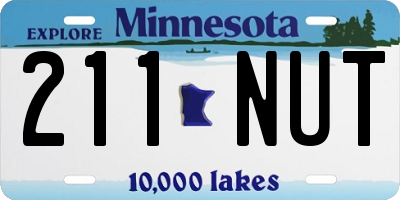 MN license plate 211NUT