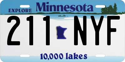 MN license plate 211NYF