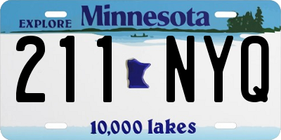 MN license plate 211NYQ