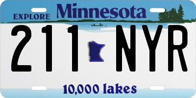 MN license plate 211NYR