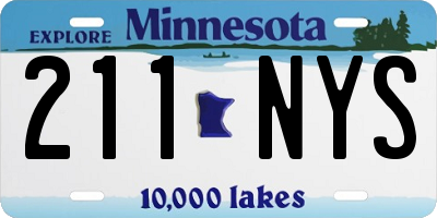 MN license plate 211NYS