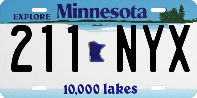 MN license plate 211NYX