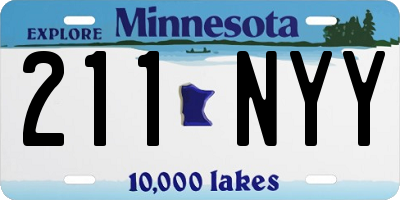 MN license plate 211NYY