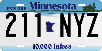 MN license plate 211NYZ