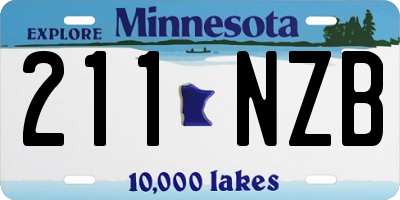 MN license plate 211NZB