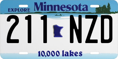MN license plate 211NZD
