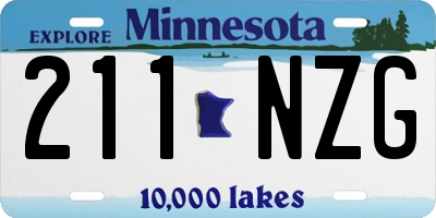 MN license plate 211NZG