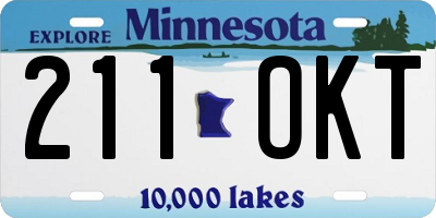MN license plate 211OKT