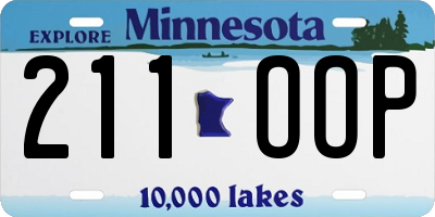 MN license plate 211OOP