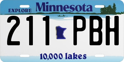 MN license plate 211PBH