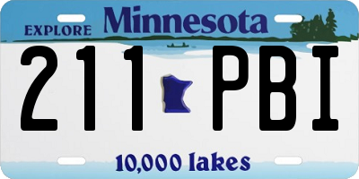 MN license plate 211PBI