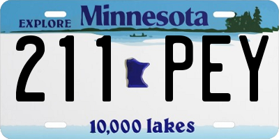 MN license plate 211PEY
