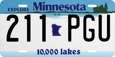 MN license plate 211PGU