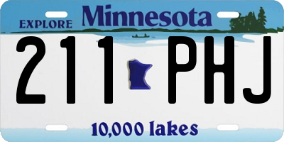MN license plate 211PHJ