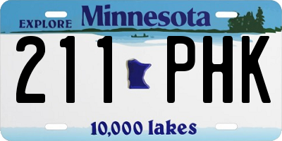 MN license plate 211PHK