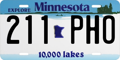 MN license plate 211PHO