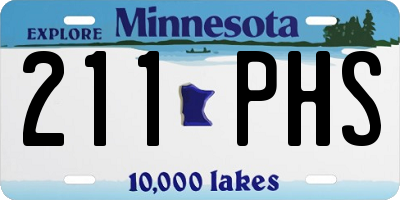 MN license plate 211PHS