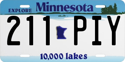 MN license plate 211PIY